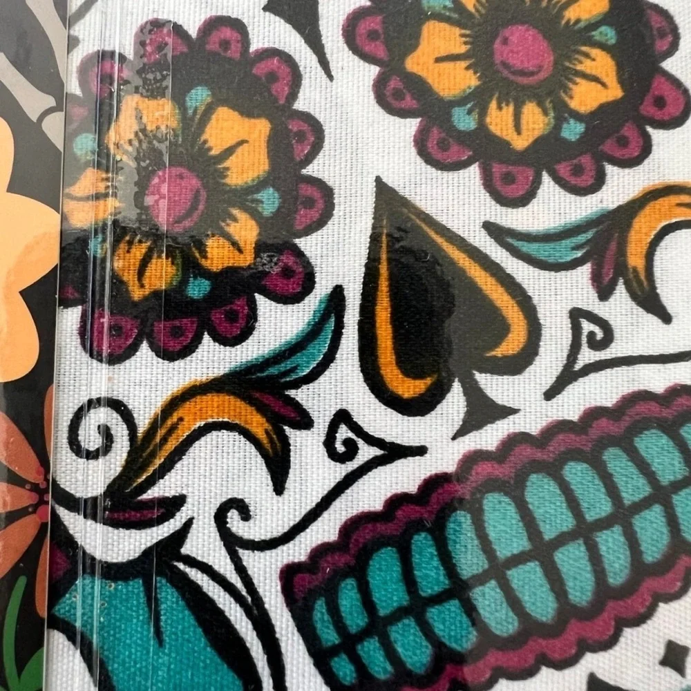 Halloween Sugar Skull Sheet Set FULL Dia de los Muertos Floral Boho Gothic NWT